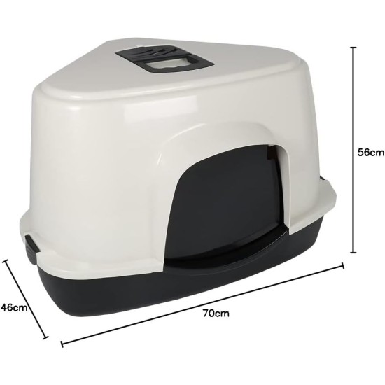 Ebi, Cat House Prism 70 L - 56 x 70 x 46 cm, Black, Hygiene, Black, Cat Ebi, Cat House Prism 70 L - 56 x 70 x 46 cm, Black, Hygiene, Black, Cat