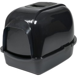 Ebi, Cat Litter Tray Eclipse Black 43 x 56 x 40 cm Covered Basin with Non-Slip Feet with Semi-Transparent Black Door and Handle Odor Absorbing Carbon Filter Plastic Ebi, Cat Litter Tray Eclipse Black 43 x 56 x 40 cm Covered Basin with Non-Slip Feet with Semi-Transparent Black Door and Handle Odor Absorbing Carbon Filter Plastic