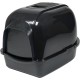 Ebi, Cat Litter Tray Eclipse Black 43 x 56 x 40 cm Covered Basin with Non-Slip Feet with Semi-Transparent Black Door and Handle Odor Absorbing Carbon Filter Plastic