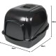 Ebi, Cat Litter Tray Eclipse Black 56 x 70 x 46 cm Covered Basin with Non-Slip Feet with Semi-Transparent Black Door and Handle Odor Absorbing Carbon Filter Plastic Ebi, Cat Litter Tray Eclipse Black 56 x 70 x 46 cm Covered Basin with Non-Slip Feet with Semi-Transparent Black Door and Handle Odor Absorbing Carbon Filter Plastic