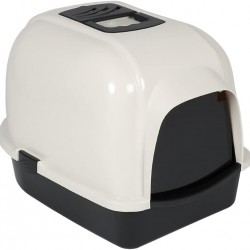 Ebi, Eclipse Zen Cat Litter Tray White 43 x 56 x 40 cm with Non-Slip Feet with Semi-Transparent Door and Handle Carbon Filter Odor Absorbing Plastic Ebi, Eclipse Zen Cat Litter Tray White 43 x 56 x 40 cm with Non-Slip Feet with Semi-Transparent Door and Handle Carbon Filter Odor Absorbing Plastic