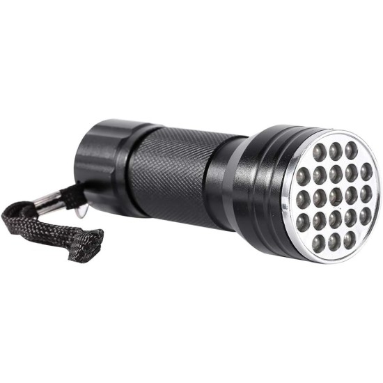 Ejoyous UV Blacklight Torch with 21 LED, 395nm UV Hand Detector Ultraviolet Light for Dry Stains in the Urine of Dogs/Cats, Bed Bug, Scorpion Ejoyous UV Blacklight Torch with 21 LED, 395nm UV Hand Detector Ultraviolet Light for Dry Stains in the Urine of Dogs/Cats, Bed Bug, Scorpion