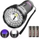 EverBrite 2 in 1 Black Light UV Torch with 38 LEDs, 395 nm Ultraviolet Light Lamp with 300 LM White Light, Pet Urine Detector for Dogs and Cats, Money Tester with 3 AA Batteries