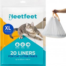 Extra Large Cat Litter Tray Liners with Drawstring, 38 x 17 Inch, Scratch-Resistant and Leakproof Plastic Bags, Heavy Duty Cat Litter Box Bags for Large Litter Trays, 2mm Thickness, 20 Pack Extra Large Cat Litter Tray Liners with Drawstring, 38 x 17 Inch, Scratch-Resistant and Leakproof Plastic Bags, Heavy Duty Cat Litter Box Bags for Large Litter Trays, 2mm Thickness, 20 Pack