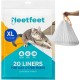 Extra Large Cat Litter Tray Liners with Drawstring, 38 x 17 Inch, Scratch-Resistant and Leakproof Plastic Bags, Heavy Duty Cat Litter Box Bags for Large Litter Trays, 2mm Thickness, 20 Pack