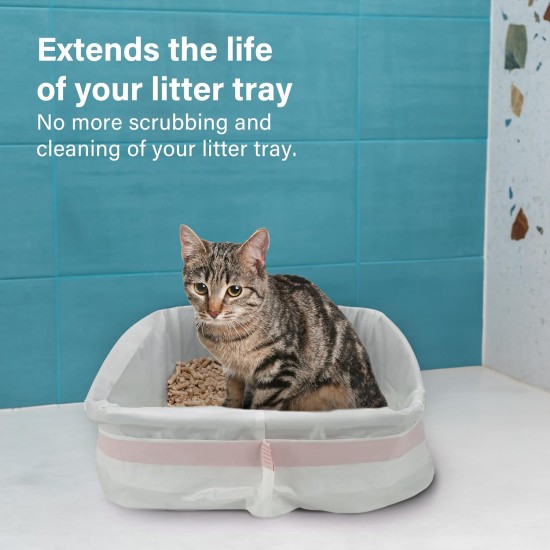 Extra Large Cat Litter Tray Liners with Drawstring, 38 x 17 Inch, Scratch-Resistant and Leakproof Plastic Bags, Heavy Duty Cat Litter Box Bags for Large Litter Trays, 2mm Thickness, 20 Pack Extra Large Cat Litter Tray Liners with Drawstring, 38 x 17 Inch, Scratch-Resistant and Leakproof Plastic Bags, Heavy Duty Cat Litter Box Bags for Large Litter Trays, 2mm Thickness, 20 Pack