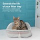 Extra Large Cat Litter Tray Liners with Drawstring, 38 x 17 Inch, Scratch-Resistant and Leakproof Plastic Bags, Heavy Duty Cat Litter Box Bags for Large Litter Trays, 2mm Thickness, 20 Pack
