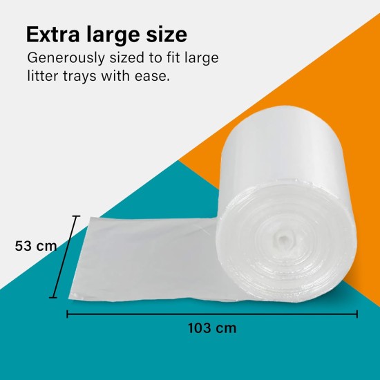 Extra Large Cat Litter Tray Liners with Drawstring, 38 x 17 Inch, Scratch-Resistant and Leakproof Plastic Bags, Heavy Duty Cat Litter Box Bags for Large Litter Trays, 2mm Thickness, 20 Pack Extra Large Cat Litter Tray Liners with Drawstring, 38 x 17 Inch, Scratch-Resistant and Leakproof Plastic Bags, Heavy Duty Cat Litter Box Bags for Large Litter Trays, 2mm Thickness, 20 Pack