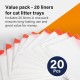 Extra Large Cat Litter Tray Liners with Drawstring, 38 x 17 Inch, Scratch-Resistant and Leakproof Plastic Bags, Heavy Duty Cat Litter Box Bags for Large Litter Trays, 2mm Thickness, 20 Pack