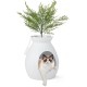 FANTASK 2 in 1 Cat Litter Tray, 63L Intelligent Odour Elimination & Sterilisation with Door Curtain, Flower Pot Style with Artificial Plant, Pebbles & Shovel FANTASK 2 in 1 Cat Litter Tray, 63L Intelligent Odour Elimination & Sterilisation with Door Curtain, Flower Pot Style with Artificial Plant, Pebbles & Shovel