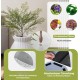 FANTASK 2 in 1 Cat Litter Tray, 63L Intelligent Odour Elimination & Sterilisation with Door Curtain, Flower Pot Style with Artificial Plant, Pebbles & Shovel FANTASK 2 in 1 Cat Litter Tray, 63L Intelligent Odour Elimination & Sterilisation with Door Curtain, Flower Pot Style with Artificial Plant, Pebbles & Shovel