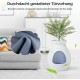 FANTASK 2 in 1 Cat Litter Tray, 63L Intelligent Odour Elimination & Sterilisation with Door Curtain, Flower Pot Style with Artificial Plant, Pebbles & Shovel FANTASK 2 in 1 Cat Litter Tray, 63L Intelligent Odour Elimination & Sterilisation with Door Curtain, Flower Pot Style with Artificial Plant, Pebbles & Shovel