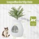 FANTASK 2 in 1 Cat Litter Tray, 63L Intelligent Odour Elimination & Sterilisation with Door Curtain, Flower Pot Style with Artificial Plant, Pebbles & Shovel FANTASK 2 in 1 Cat Litter Tray, 63L Intelligent Odour Elimination & Sterilisation with Door Curtain, Flower Pot Style with Artificial Plant, Pebbles & Shovel