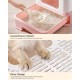 Feandrea Cat Litter Tray with Lid, Extendable Tray, Spacious for Cats up to 15 kg, Less Marks, Leak-proof Base, Beige/Black PPT001W01 Feandrea Cat Litter Tray with Lid, Extendable Tray, Spacious for Cats up to 15 kg, Less Marks, Leak-proof Base, Beige/Black PPT001W01