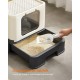 Feandrea Cat Litter Tray with Lid, Extendable Tray, Spacious for Cats up to 15 kg, Less Marks, Leak-proof Base, Beige/Black PPT001W01 Feandrea Cat Litter Tray with Lid, Extendable Tray, Spacious for Cats up to 15 kg, Less Marks, Leak-proof Base, Beige/Black PPT001W01