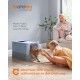 Feandrea Cat Litter Tray with Lid, Extendable Tray, Spacious for Cats up to 15 kg, Less Marks, Leak-proof Base, Beige/Black PPT001W01 Feandrea Cat Litter Tray with Lid, Extendable Tray, Spacious for Cats up to 15 kg, Less Marks, Leak-proof Base, Beige/Black PPT001W01