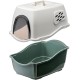 Ferplast Bill Cat Litter Tray with Lid, Cat Litter Tray with Cover, with 2 Anti-Odour Filters, 50 x 40 x 42 cm, Door and Handle Darkened Ferplast Bill Cat Litter Tray with Lid, Cat Litter Tray with Cover, with 2 Anti-Odour Filters, 50 x 40 x 42 cm, Door and Handle Darkened