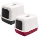 Ferplast Cat Litter Tray with Lid, 2 Odour-Inhibiting Activated Carbon Filters, Darkened Swing Door, 36 x 47 x H 35 cm, Clear CAT 10 Pet Toilet