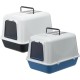 Ferplast Cat Litter Tray with Lid, 2 Odour-Inhibiting Activated Carbon Filters, Darkened Swing Door, 36 x 47 x H 35 cm, Clear CAT 10 Pet Toilet