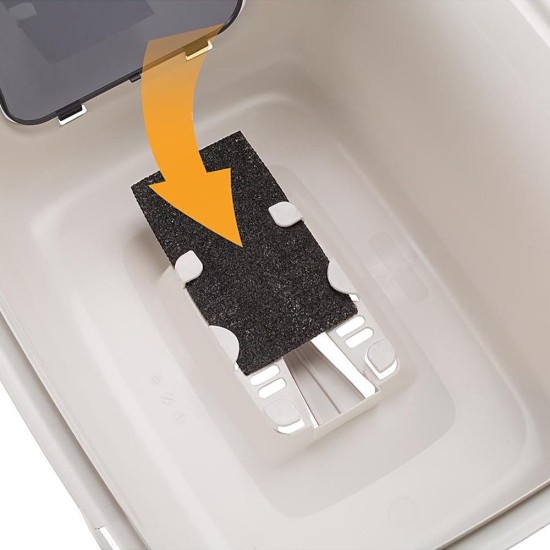 Ferplast Cat Litter Tray with Lid, 2 Odour-Inhibiting Activated Carbon Filters, Darkened Swing Door, 36 x 47 x H 35 cm, Clear CAT 10 Pet Toilet Ferplast Cat Litter Tray with Lid, 2 Odour-Inhibiting Activated Carbon Filters, Darkened Swing Door, 36 x 47 x H 35 cm, Clear CAT 10 Pet Toilet