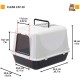 Ferplast Cat Litter Tray with Lid, 2 Odour-Inhibiting Activated Carbon Filters Included, Darkened Swing Door, 39.5 x 52.5 x H 38 cm, Clear Cat 20, Black Ferplast Cat Litter Tray with Lid, 2 Odour-Inhibiting Activated Carbon Filters Included, Darkened Swing Door, 39.5 x 52.5 x H 38 cm, Clear Cat 20, Black