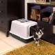 Ferplast Cat Litter Tray with Lid, 2 Odour-Inhibiting Activated Carbon Filters Included, Darkened Swing Door, 39.5 x 52.5 x H 38 cm, Clear Cat 20, Black Ferplast Cat Litter Tray with Lid, 2 Odour-Inhibiting Activated Carbon Filters Included, Darkened Swing Door, 39.5 x 52.5 x H 38 cm, Clear Cat 20, Black