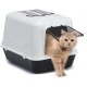 Ferplast Cat Litter Tray with Lid, 2 Odour-Inhibiting Activated Carbon Filters Included, Darkened Swing Door, 39.5 x 52.5 x H 38 cm, Clear Cat 20, Black Ferplast Cat Litter Tray with Lid, 2 Odour-Inhibiting Activated Carbon Filters Included, Darkened Swing Door, 39.5 x 52.5 x H 38 cm, Clear Cat 20, Black
