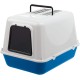 Ferplast Cat Litter Tray with Lid, 2 Odour-Inhibiting Activated Carbon Filters Included, Darkened Swing Door, 39.5 x 52.5 x H 38 cm, Clear Cat 20, Blue Ferplast Cat Litter Tray with Lid, 2 Odour-Inhibiting Activated Carbon Filters Included, Darkened Swing Door, 39.5 x 52.5 x H 38 cm, Clear Cat 20, Blue