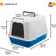 Ferplast Cat Litter Tray with Lid, 2 Odour-Inhibiting Activated Carbon Filters Included, Darkened Swing Door, 39.5 x 52.5 x H 38 cm, Clear Cat 20, Blue Ferplast Cat Litter Tray with Lid, 2 Odour-Inhibiting Activated Carbon Filters Included, Darkened Swing Door, 39.5 x 52.5 x H 38 cm, Clear Cat 20, Blue
