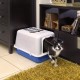 Ferplast Cat Litter Tray with Lid, 2 Odour-Inhibiting Activated Carbon Filters Included, Darkened Swing Door, 39.5 x 52.5 x H 38 cm, Clear Cat 20, Blue Ferplast Cat Litter Tray with Lid, 2 Odour-Inhibiting Activated Carbon Filters Included, Darkened Swing Door, 39.5 x 52.5 x H 38 cm, Clear Cat 20, Blue