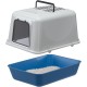 Ferplast Cat Litter Tray with Lid, 2 Odour-Inhibiting Activated Carbon Filters Included, Darkened Swing Door, 39.5 x 52.5 x H 38 cm, Clear Cat 20, Blue Ferplast Cat Litter Tray with Lid, 2 Odour-Inhibiting Activated Carbon Filters Included, Darkened Swing Door, 39.5 x 52.5 x H 38 cm, Clear Cat 20, Blue
