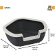 Ferplast Eck-Katzentoilette, Katzenklo, mit hohen Rändern und niedrigem Eingang, 57,5 x 51,5 x H 22 cm, DAMA Ecktoilette, Schwarz Ferplast Eck-Katzentoilette, Katzenklo, mit hohen Rändern und niedrigem Eingang, 57,5 x 51,5 x H 22 cm, DAMA Ecktoilette, Schwarz