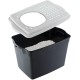 Ferplast Jumpy Cat Litter Tray with Lid with Top Access Perforated Lid 38.8 x 57.5 x H 39 cm, Jumpy Large Cat Litter Box, Black Ferplast Jumpy Cat Litter Tray with Lid with Top Access Perforated Lid 38.8 x 57.5 x H 39 cm, Jumpy Large Cat Litter Box, Black