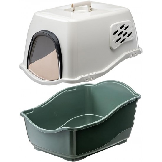 Ferplast Katzentoilette - Katzentoilette mit dach MAXI BILL - 2 Geruchsfilter - 57 x 45 x h 48 cm - Für drinnen und draußen - zufällige Farbe Ferplast Katzentoilette - Katzentoilette mit dach MAXI BILL - 2 Geruchsfilter - 57 x 45 x h 48 cm - Für drinnen und draußen - zufällige Farbe