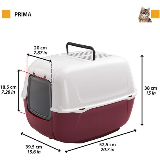 Ferplast Prima Cat Toilet Home, 52.5 x 39.5 x 38 cm, Black Ferplast Prima Cat Toilet Home, 52.5 x 39.5 x 38 cm, Black
