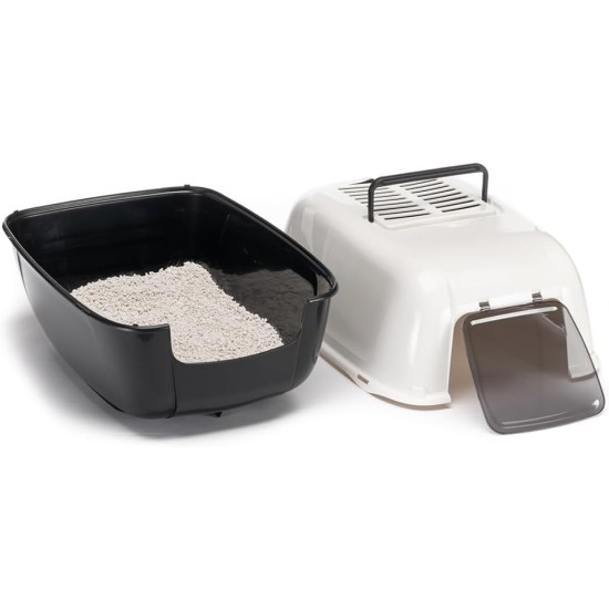 Ferplast Prima Cat Toilet Home, 52.5 x 39.5 x 38 cm, Black Ferplast Prima Cat Toilet Home, 52.5 x 39.5 x 38 cm, Black