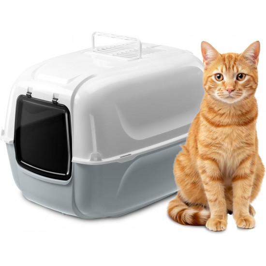 Ferplast Prima Cat Toilet Home, 52.5 x 39.5 x 38 cm, Black Ferplast Prima Cat Toilet Home, 52.5 x 39.5 x 38 cm, Black
