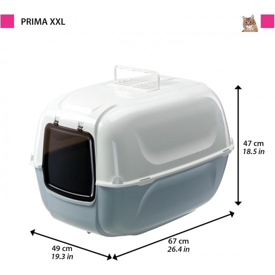 Ferplast Prima Cat Toilet Home, 52.5 x 39.5 x 38 cm, Black Ferplast Prima Cat Toilet Home, 52.5 x 39.5 x 38 cm, Black