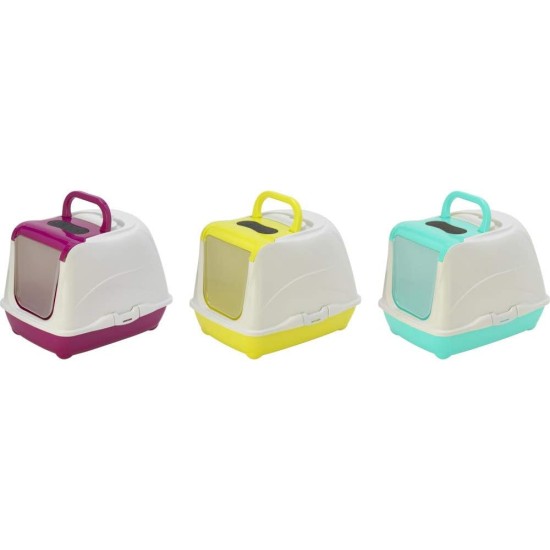 Flamingo Pet Products Loki Hawaii M Cat Litter Tray 38 x 50 x 37 cm Random Colour Flamingo Pet Products Loki Hawaii M Cat Litter Tray 38 x 50 x 37 cm Random Colour