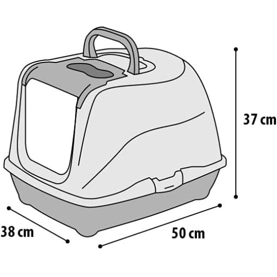 Flamingo Pet Products Loki Hawaii M Cat Litter Tray 38 x 50 x 37 cm Random Colour Flamingo Pet Products Loki Hawaii M Cat Litter Tray 38 x 50 x 37 cm Random Colour