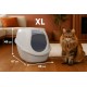 Flamingo Trini Cat Litter Tray - Grey - Size XL (46 × 67 × 49 cm) - With Activated Carbon Filter - Made of 98% Recycled Plastic - Spacious & Hygienic Flamingo Trini Cat Litter Tray - Grey - Size XL (46 × 67 × 49 cm) - With Activated Carbon Filter - Made of 98% Recycled Plastic - Spacious & Hygienic