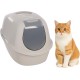 Flamingo Trini Cat Litter Tray - Grey - Size XL (46 × 67 × 49 cm) - With Activated Carbon Filter - Made of 98% Recycled Plastic - Spacious & Hygienic Flamingo Trini Cat Litter Tray - Grey - Size XL (46 × 67 × 49 cm) - With Activated Carbon Filter - Made of 98% Recycled Plastic - Spacious & Hygienic