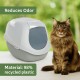 Flamingo Trini Cat Litter Tray - Grey - Size XL (46 × 67 × 49 cm) - With Activated Carbon Filter - Made of 98% Recycled Plastic - Spacious & Hygienic Flamingo Trini Cat Litter Tray - Grey - Size XL (46 × 67 × 49 cm) - With Activated Carbon Filter - Made of 98% Recycled Plastic - Spacious & Hygienic