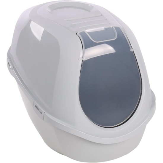 Flamingo Trini Cat Litter Tray - Grey - Size XL (46 × 67 × 49 cm) - With Activated Carbon Filter - Made of 98% Recycled Plastic - Spacious & Hygienic Flamingo Trini Cat Litter Tray - Grey - Size XL (46 × 67 × 49 cm) - With Activated Carbon Filter - Made of 98% Recycled Plastic - Spacious & Hygienic