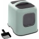 Flamingo Trudy Closed Cat Litter Tray Green 38.5 x 51 x 44.5 cm Flamingo Trudy Closed Cat Litter Tray Green 38.5 x 51 x 44.5 cm