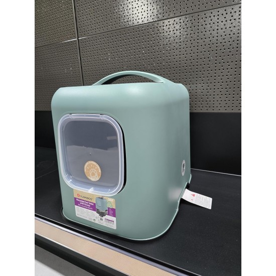 Flamingo Trudy Closed Cat Litter Tray Green 38.5 x 51 x 44.5 cm Flamingo Trudy Closed Cat Litter Tray Green 38.5 x 51 x 44.5 cm