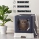 Foldable Cat Litter Tray with Lid, Covered Cat Litter Tray with Cat Litter Tray and 2 in 1 Brush, Easy to Clean Cat Litter Box, Closed Cat Litter Box Foldable Cat Litter Tray with Lid, Covered Cat Litter Tray with Cat Litter Tray and 2 in 1 Brush, Easy to Clean Cat Litter Box, Closed Cat Litter Box