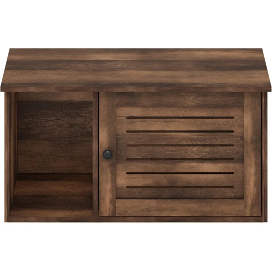 Furinno Peli Cat Litter Tray Small Single Door Rustic Brown Furinno Peli Cat Litter Tray Small Single Door Rustic Brown