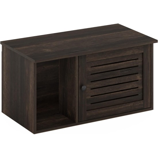 Furinno Peli Cat Litter Tray Small Single Door Rustic Brown Furinno Peli Cat Litter Tray Small Single Door Rustic Brown