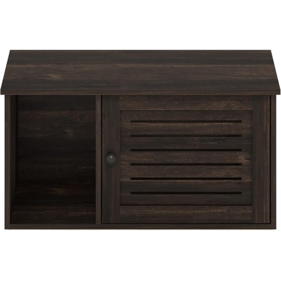 Furinno Peli Cat Litter Tray Small Single Door Rustic Brown Furinno Peli Cat Litter Tray Small Single Door Rustic Brown